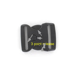 Replacement Plastic Belt Buckle - 3 Point Lock